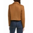 thumbnail image 2 of English Factory womens  Cropped Faux-Suede Jacket, m, Tan, 2 of 3