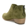 thumbnail image 3 of Journee Womens Livvy Back Heel Zip Stacked Heel Booties, Widths Available, 3 of 9