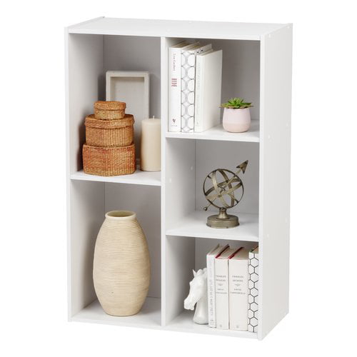 Panana Corona 3 Tier Bookcase Unit Solid Pine Wood Bookshelf Storage Shelf Unit Organiser Cabinet Rack Holder Display Unit with Shelves for Living Room