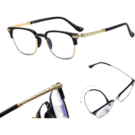 Reading Glasses, 2-in-1 Anti-Blue Presbyopic Glasses, Dual-Layer Blue Light Protection, Protects Vision