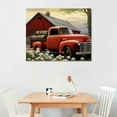 thumbnail image 2 of Fenyluxe  Farmhouse Old Truck Wall Art, Farmhouse Canvas Wall Art, Old Barn Pictures Wall Art, Country Vintage Pickup Truck Canvas Prints 20x16in, 2 of 6