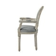 thumbnail image 3 of Rustic Manor Christianna Linen Upholstered Dining Chair, Grey, 3 of 8