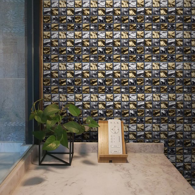 Gwong Decoración hogareña 10 unids Impermeable Mosaico Mosaico Etiqueta de Pared Cocina Comedor Cuarto de baño DIY Decoración Gwong 21048512