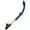 Black Silicone/ Blue, variant on IST Semi Dry Snorkel with Flexible Tube, Splash Guard & Hypoallergenic Mouthpiece for Snorkeling & Scuba Diving (Teal with Clear Silicone)