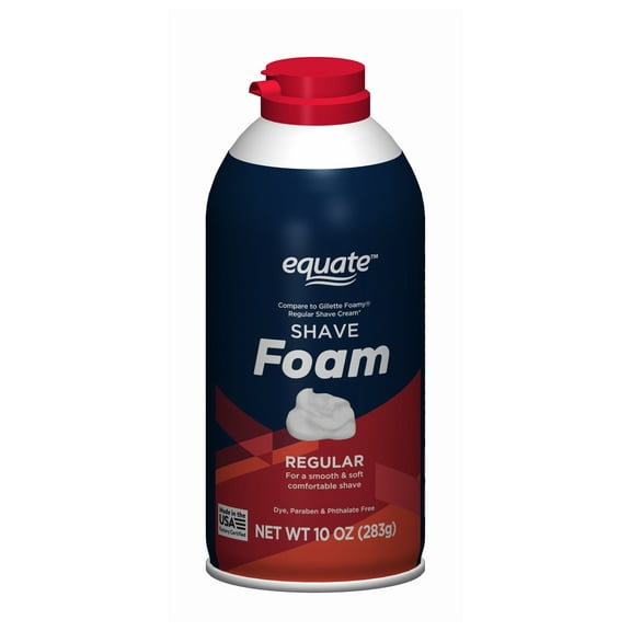 Equate Men's Shave Foam, Regular, 10 oz, Compare to Gillette® Foamy® Regular Shave Cream