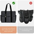 thumbnail image 5 of Kwuty Large Tote Bag for Women Waterproof with 12 Pockets Top Zipper Closure Utility Teacher Nurse Bags for Work School（Dark Grey）, 5 of 7