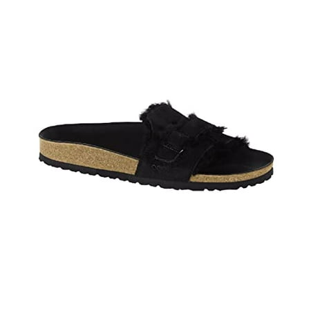 

Birkenstock Womens Carmen Shearling Black 38 EU Narrow