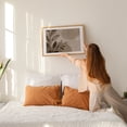 thumbnail image 2 of Leafy Elegance Modern Nature Art Beige - Painting Oak Framed Wall Art Print 20 x 30 inches, 2 of 6