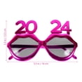 thumbnail image 2 of Minkissy 1Pcs Eyeglass Frames Rosy Color PC Material for New Year Eve Party Photo Prop Decorative Eyewear, 2 of 6
