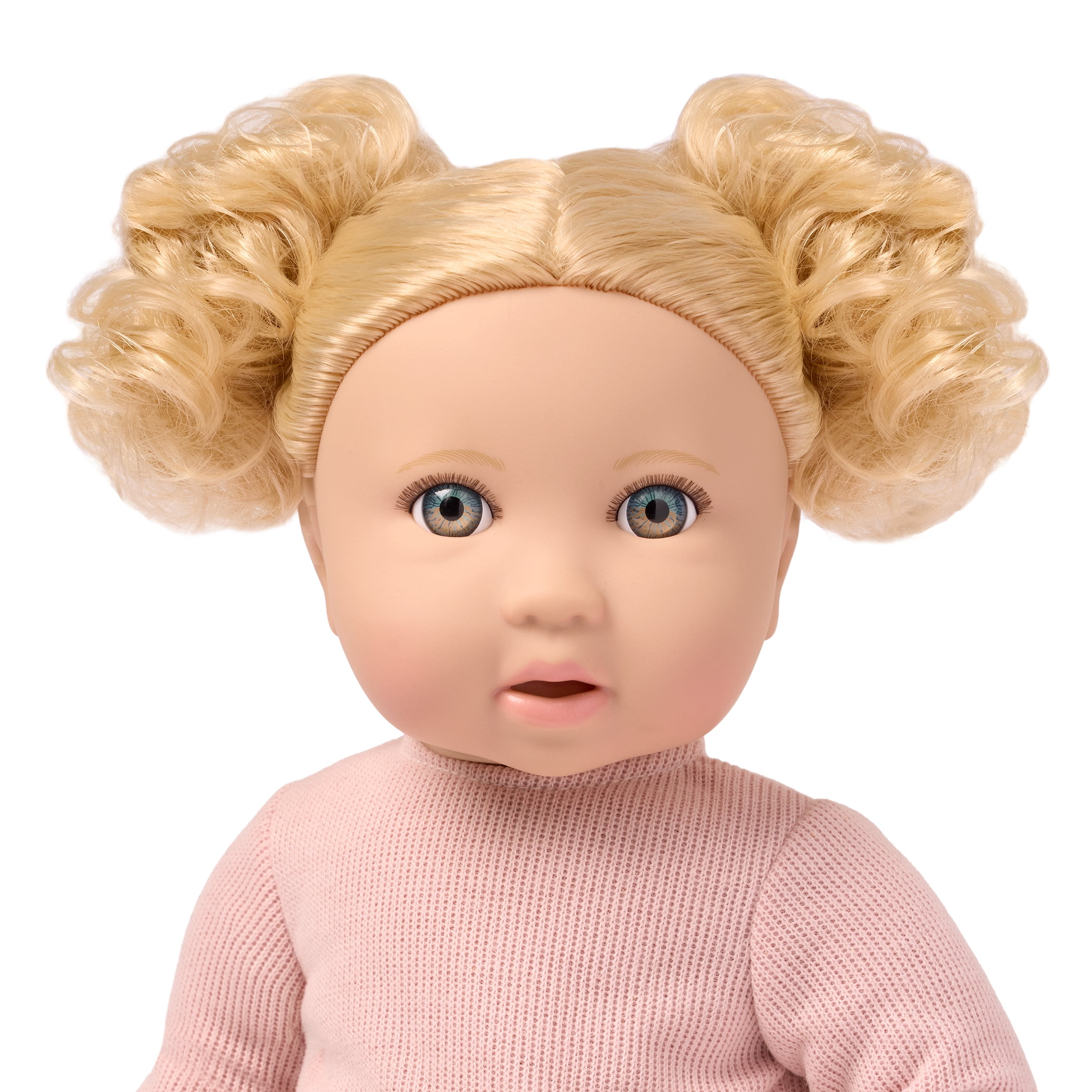 LullaBaby Baby Doll with Wavy Blonde Hair & Comb Blue Eyes & Fair Skin Tone