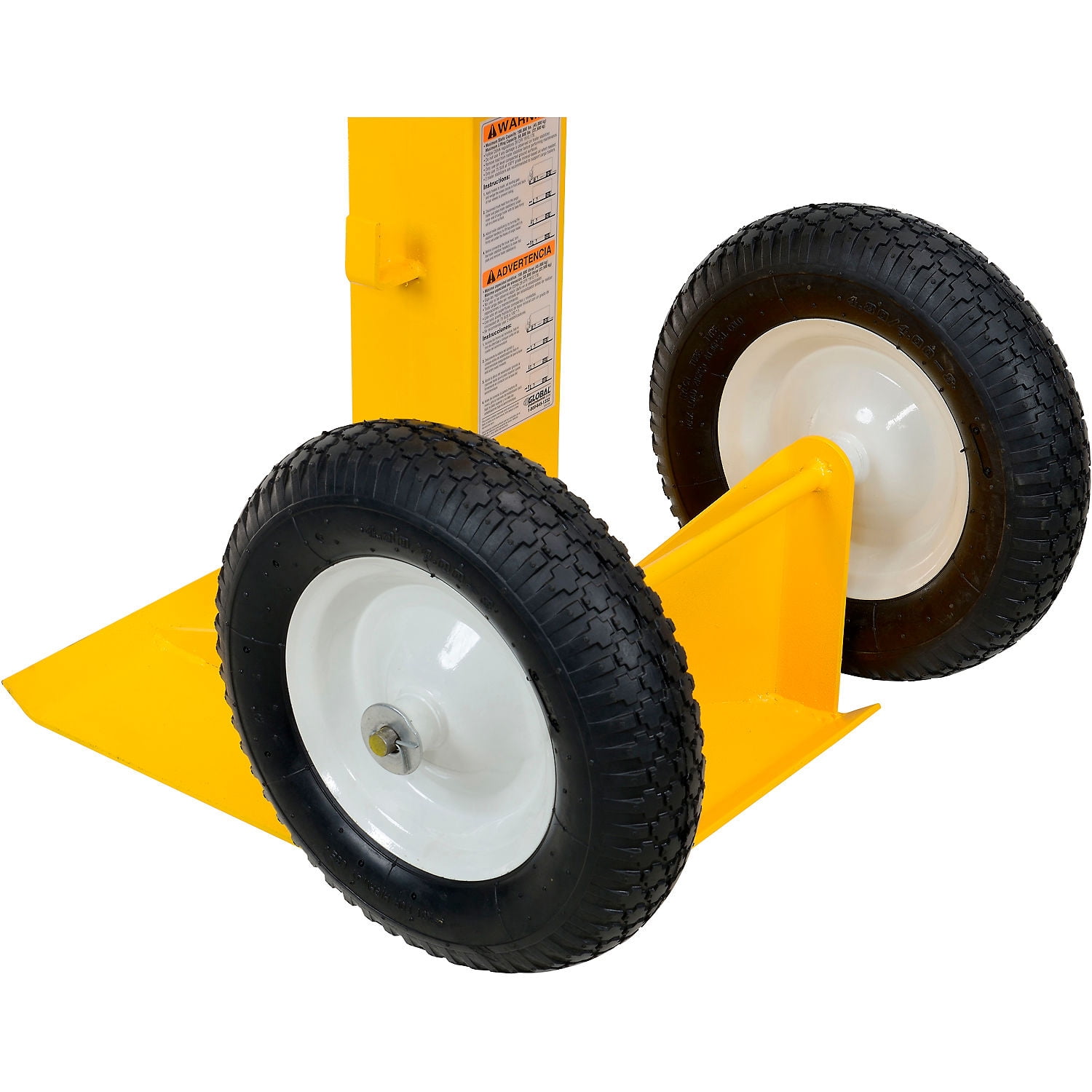 Global Industrial 985433 Hand Crank Trailer Jack Stand with Semi-Pneumatic Wheels, 100000 lbs