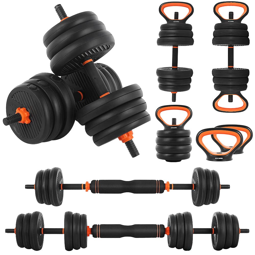 55lb Adjustable Weights Dumbbell Set, Portable Interchangeable Dumbbell