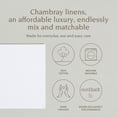 thumbnail image 2 of over&back Set of 4 Woven Chambray Placemats - Colorful Dining Table Mat - 100% Cotton - Machine Washable - Kitchen and Home Decor - White - 14" L X 20" W, 2 of 11