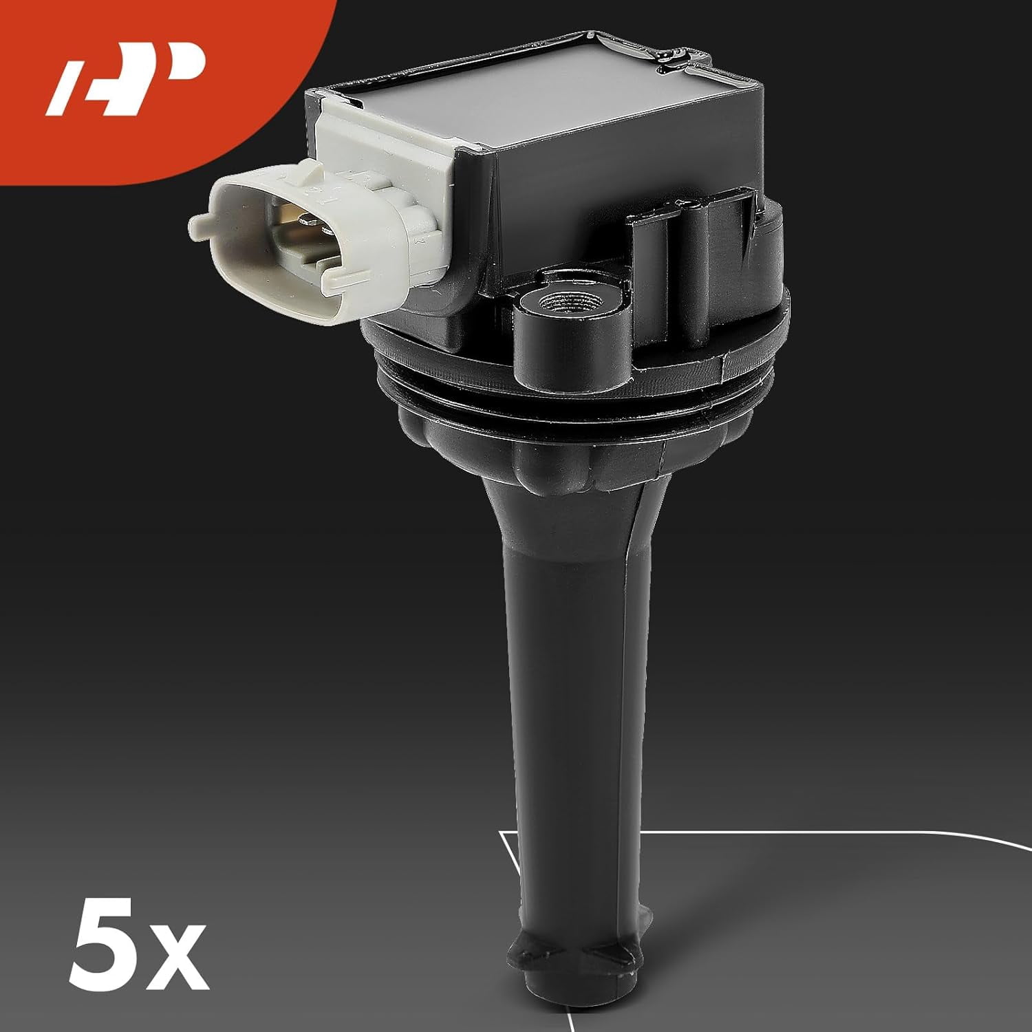 A-Premium Set of 5 Ignition Coil Pack and Iridium Spark Plugs Compatible with Volvo S60 2012 2.5L, C30 2007-2010 2.4L, S40 2004-2010 2.4L, V50 2005-2010 2.4L, Replace# 86778370, NGK6619