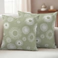 thumbnail image 3 of 2 Pack Outdoor Waterproof Throw Pillow Covers,Retro Radiation Lines Decorative Square Pillow Case Patio Pillowcases for Chair Couch Sofa 16x16in, 3 of 9