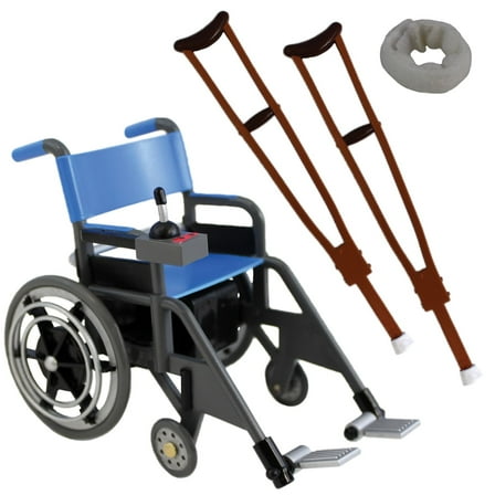 Wheelchair Playset (Blue) - Ringside Exclusive Ringside Collectibles Wrestling Action Figure Accessories