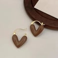 thumbnail image 6 of French Romantic Wine Red Enamel Heart Shaped Pendant Earrings Fashion Jewelry For Women Eardrop Accessories, 6 of 9