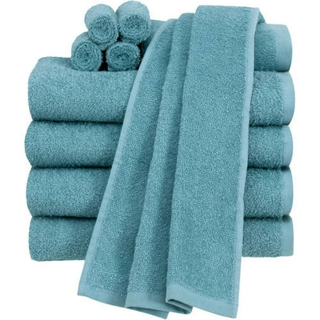 Mainstays Value Terry Cotton Bath Towel Set - 10 Piece (Best Quality Bath Towels India)