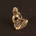 thumbnail image 5 of JONJUMP Mini Portable Vintage Brass Buddha Statue Pocket Sitting Buddha Figure Sculpture Home Office Desk Decorative Ornament, 5 of 5