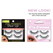 Salon Perfect Pre-Permed Fake Lashes False Eyelashes, 671, Black, 2 Pairs