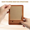 thumbnail image 4 of 4 x 5inch Natural Wood Photo Frames, 2pcs Mini Wood Finish Picture Frame Wood Tabletop Frame with Mat for Desktop Display Wall Mounting, Teak color, 4 of 7