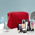 thumbnail image 4 of kkbbma under $5 Travel Makeup Bag Make Up Pouch Initial Velvet Cosmetic Case for Young Women Birthday Gifts, 4 of 6