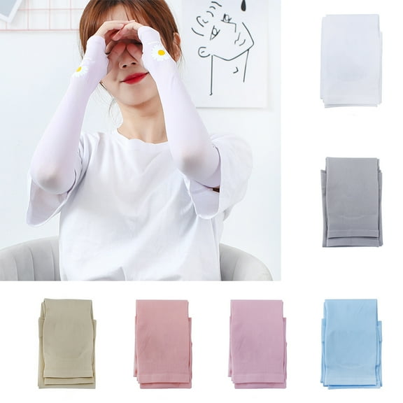 SPRING PARK 1Pair UV Sun Protection Arm Sleeves for Men Women Outdoor Cooling Arm Cover for Summer