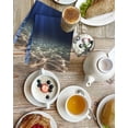 thumbnail image 4 of Navy Blue Ocean Waves Kitchen Dish Towels for Drying Dishes Set of 3, Summer Beach Coastal Abstract Waffle Weave Microfiber Hand Tea Bathroom Towels Quick Dry & Absorbent Towel 15.7x23.6, 4 of 7