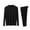 Black, variant on Men Set Long Sleeve Warm Pajamas, Thermal Wear Set for Men Warm Sleepwear, Men Solid Color Pajama 2 Piece Set Round Neck Long Sleeve Homewear Sleepwear Sets