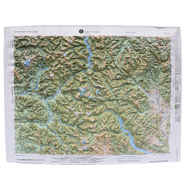 Santa Rosa, CA, Hubbard Raised shops Relief Map