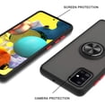 thumbnail image 6 of Xpression Cover for Apple iPhone 14 Plus (6.7") Finger Ring Stand Holder Kickstand Hybrid Frosted Matte TPU Hard Frame Shock-Absorption Phone Case - Black, 6 of 8