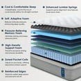thumbnail image 3 of Queen Rose 12'' Medium Hybrid Last Foam Mattress in a Box,King, 3 of 7
