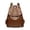 Brown, variant on Faux Leather Backpack Elegant Flap Fashion Casual Rucksack Adjustable Strap Anti Theft Daypack For Daily Commuting Travel(White-33Cm)