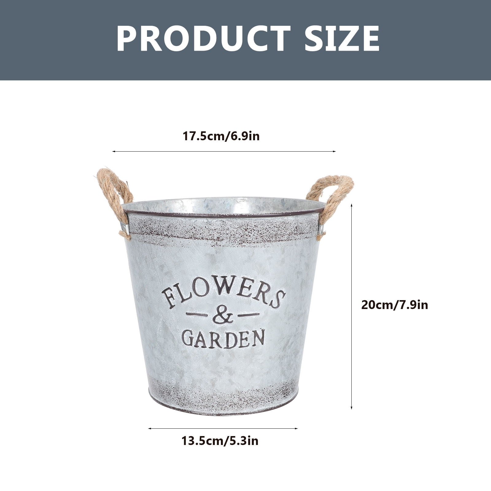 DRAFIDEEP 3pcs Flower Pot With Handle Practical Planter For Succulent Flowers For Gardening Rustic Decor For And Patio