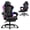 Black C (NO Massage), variant on GTRACING GTW500 Lumina Elite LED Gaming Chair, Black