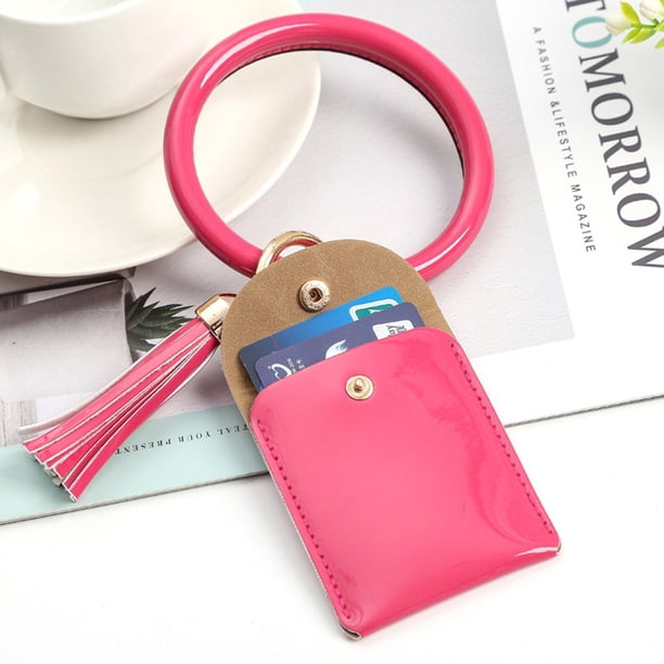 Llaveros para mujer, llavero de billetera, llavero de auto, llavero lindo, pulsera grande, llavero con borla, llavero, pulsera con billetera, llavero, brazalete.