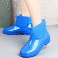 thumbnail image 6 of AUDeals Men's Short Rubber Rain Boots Waterproof Non Slip Mid Calf Mud Shoes Garden Work Outdoor Boots, 6 of 7