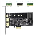 thumbnail image 3 of 3X Tarjeta Pci-e A Usb 3.0 Pci Express Incluye 1 Puerto Usb C y 2 Puertos Usb A, Tarjeta Adaptadora M.2 Nvme A Pcie 3.0 con Soporte, 3 of 5