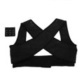 thumbnail image 4 of Adjustable Back Brace Posture Shoulder Back Lumber Support Belt Brace Back CorrectorXXL Black, 4 of 5
