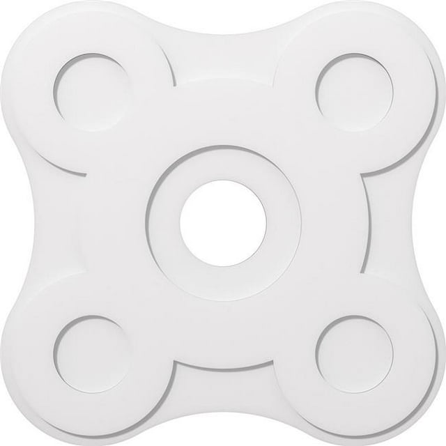 Ekena Millwork CMP36LA-07000 36 Po OD x 7 Po ID Carré Luna Architectural Grade PVC Contemporain Plafond Médaillon