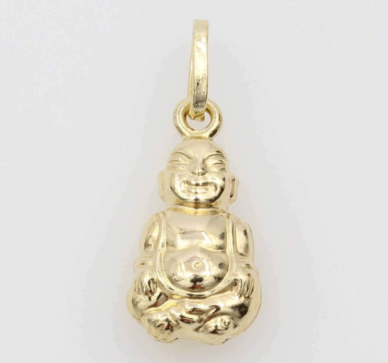 14K Real Yellow Gold 3D Puffed Hollow 