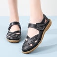 thumbnail image 4 of Women's Summer Casual Closed Toe Leather Sandals,Comfortable Soft Sole Ankle Strap Mary Jane Orthopedic Beach Shoes,40, 4 of 4