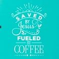 thumbnail image 5 of Wild Bobby Saved By Jesus Fueled By Coffee Inspirational/Christian Women Tri-Blend Racerback Tank Top, Tahiti Blue, Medium, 5 of 5