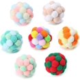thumbnail image 1 of Bunte Plüsch-strengste Katze-Spielwaren Juguete para Gatitos con 7 Pompones, Pelota de Peluche Colorida para Gatos, Bolas Coloridas para Gatos con Campana, Pelota de Felpa para, 1 of 5