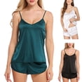 thumbnail image 2 of Women Satin Nightgown Sleeveless Low V-neck Sleepwear Valentines Day Suits Home, 2 of 20