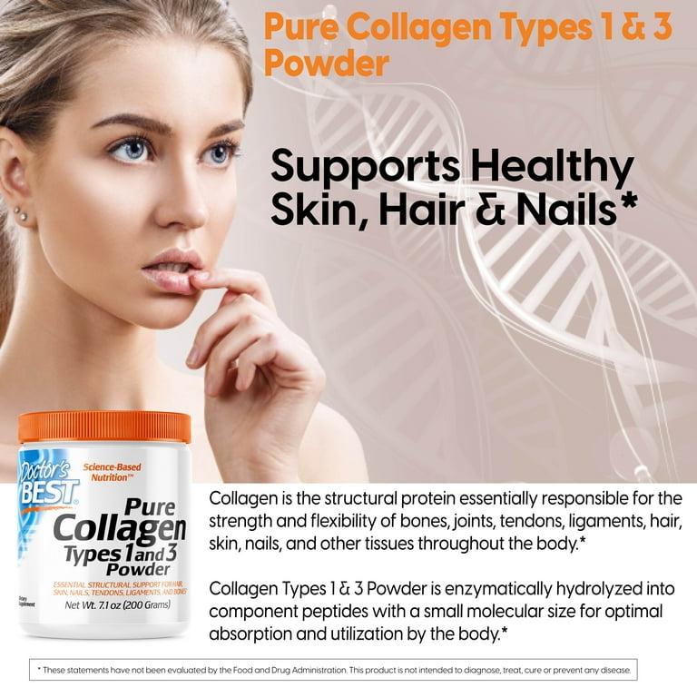 Doctor's Best Pure Collagen Types 1 and 3 Powder, 7.1 oz (200 g)