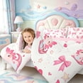 thumbnail image 4 of Manfei Adorable Axolotl 7pcs Queen Bedding,Kawaii Animals Pattern Bedding Comforter Set Queen,Pink Reversible, 4 of 7