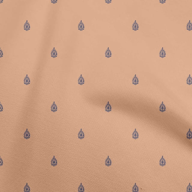 oneOone Cotton Cambric Peach Fabric Block Sewing Material Print Fabric By The Yard 56 Inch Wide