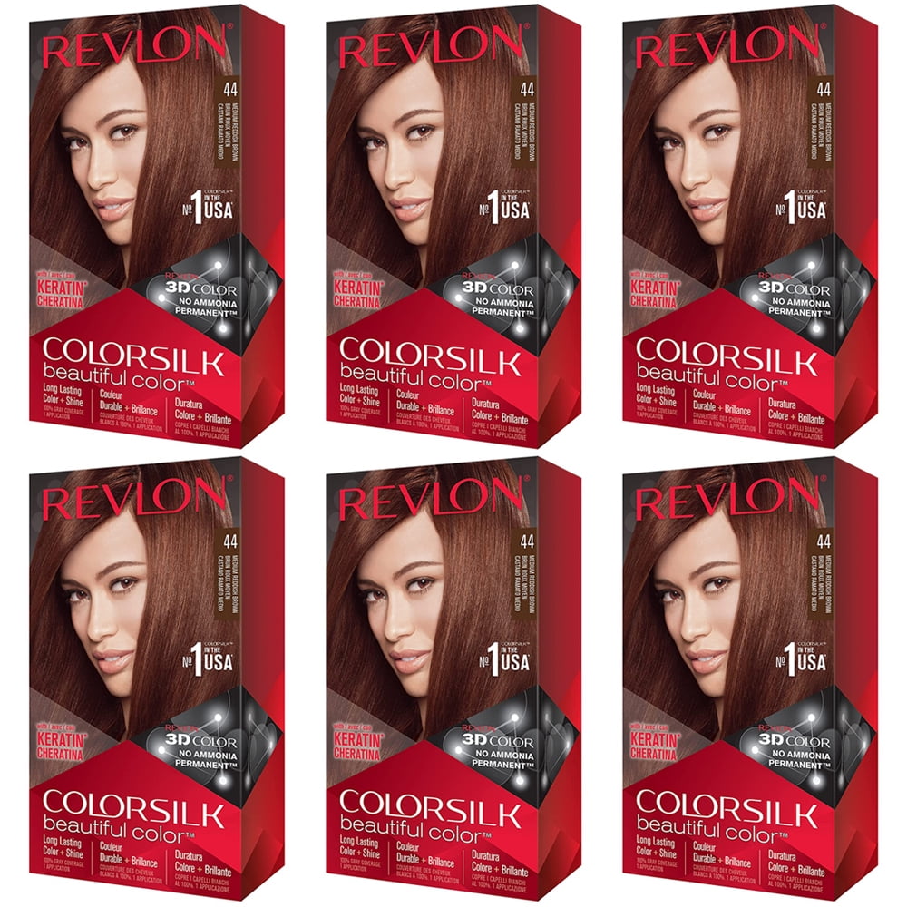 (6 Pack) Revlon Colorsilk Beautiful Color Permanent Hair Color with 3D