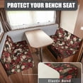 thumbnail image 2 of XYZCANDO Cow Floral RV Dinette Cushion Covers Stylish Camper Decor Universal Couch Cushion Covers for Women Furniture Covers for Sofa and Loveseat Comfortable Slip Covers for Loveseat Red, 2 of 7